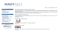 Desktop Screenshot of hautarztpraxis-preetz.de